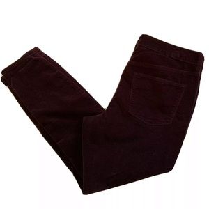 Universal Thread High Rise Burgundy Velveteen Skinny JeansDark Wash Size 16/28